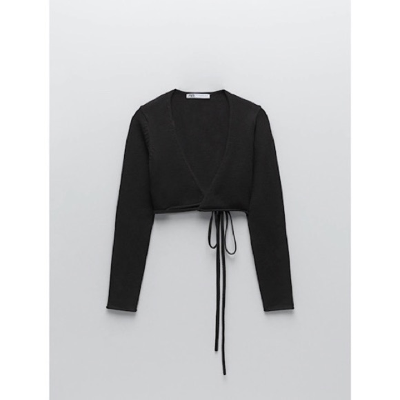 Zara Tops Zara Knit Wrap Top Poshmark